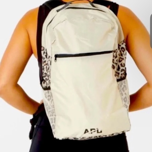 APL Handbags - APL Packable Convertible Backpack Leopard Beige Black Print Great for Travel